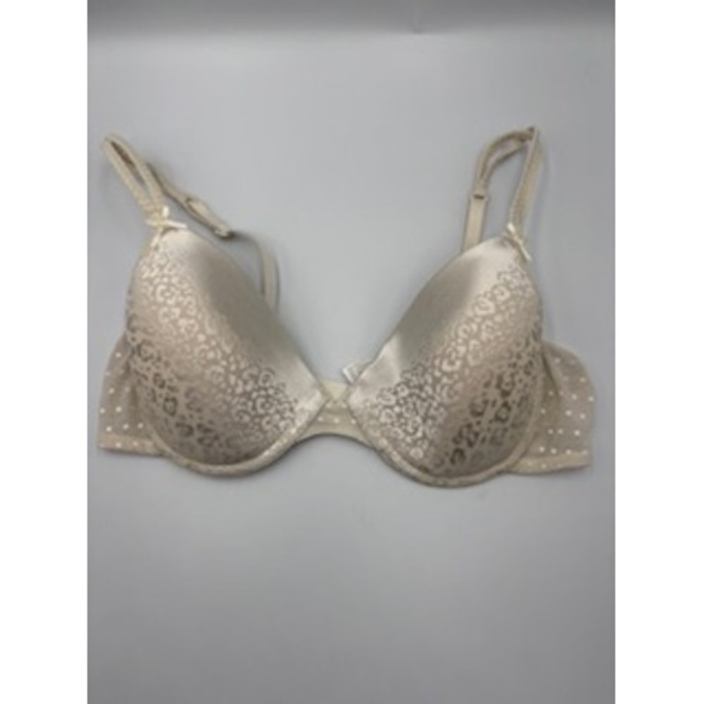 Wacoal Bra Champagne Beige Leopard‎ Polka Dot Underwire 36B